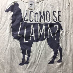 Francesca’s Como Se Llama Women’s Tee NWT Sz Small